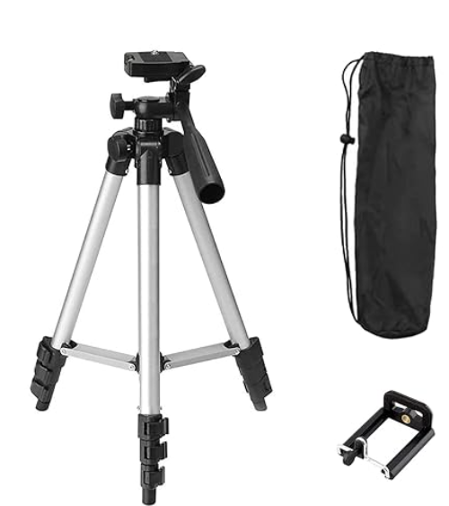 Tygot Adjustable Aluminium Alloy Tripod Stand Holder for Mobile Phones & Camera, 350 mm -1020 mm, 1/4 inch Screw + Mobile Holder Bracket Visit the Tygot Store
