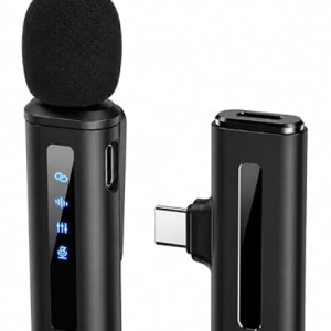 Digitek DWM-010 Mic Wireless with Type-C, Mic for YouTube Wireless Recording, 2.4GHz Wireless Microphone with Noise Reduction, 40m Range, 7H Battery, LED Light Indicator