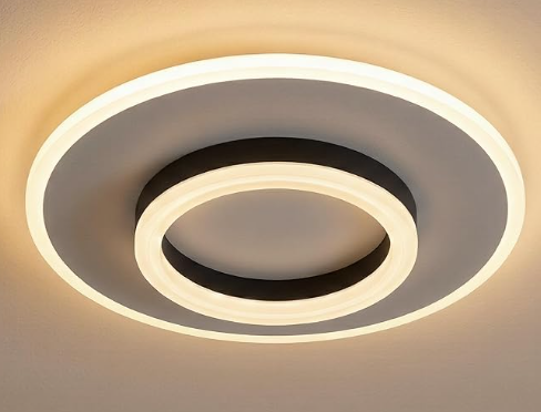 LED Ceiling Light | 50 Watts | >95 CRI Eye Comfort Lighting | 3-Color Mode Anti-Glare Panel for Living Room, Bedroom & Office (Round Ceiling Light)