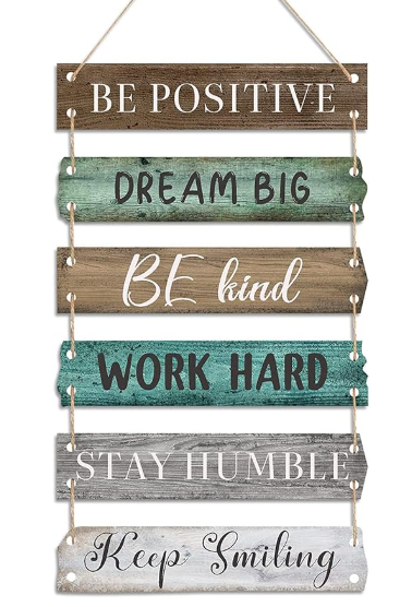 Wall Decor for Living Room - Wall Hangings for Home Decoration - Wall Decoration Items for Living Room - Wall Art - Bedroom Wall Decor - Rigid Eco-Friendly Recycled Board - 6 pcs, Retro