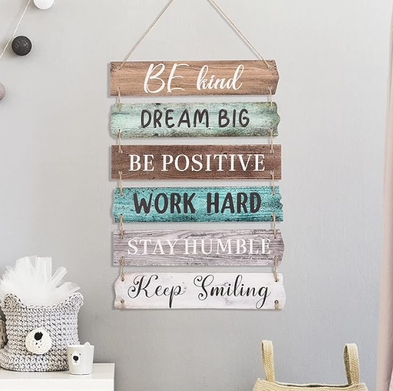 Wall Decor for Living Room - Wall Hangings for Home Decoration - Wall Decoration Items for Living Room - Wall Art - Bedroom Wall Decor - Rigid Eco-Friendly Recycled Board - 6 pcs, Retro - Image 3